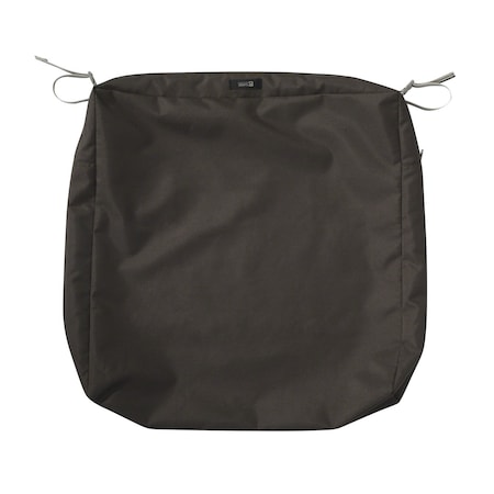 Classic Accessories Ravenna Water-Resistant 25x25x5" Patio Seat Cushion Cover, Espresso 60-351-016601-RT